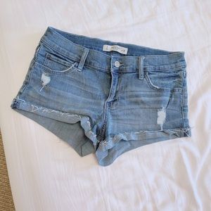Low waisted denim shorts